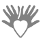 Hands and heart icon for Non Profit Checking