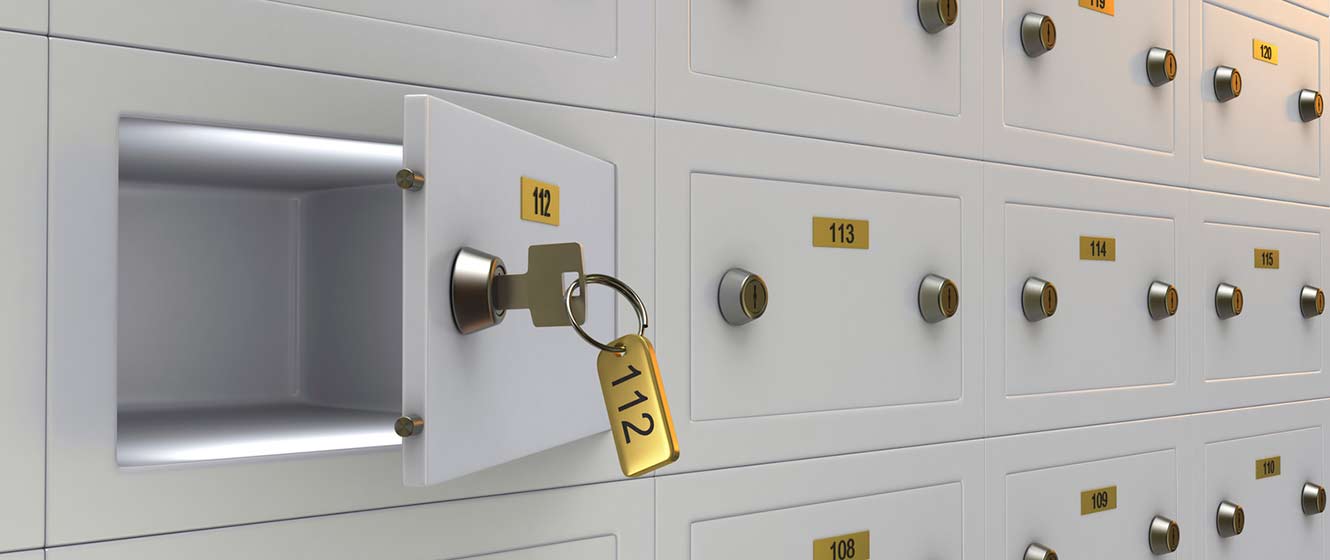 Image of locker, safe deposit boxes