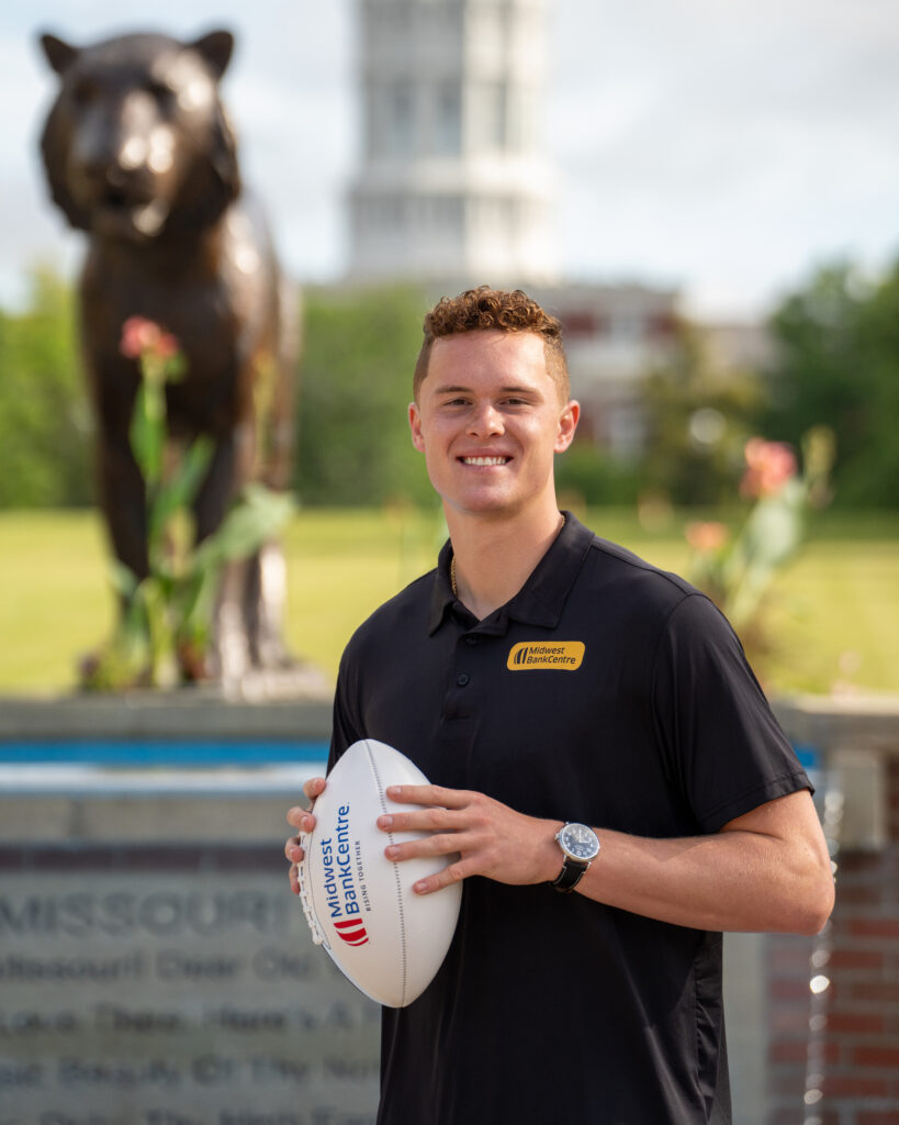 Brady Cook, Missouri Tigers quarterback, on the University of Missouri campus