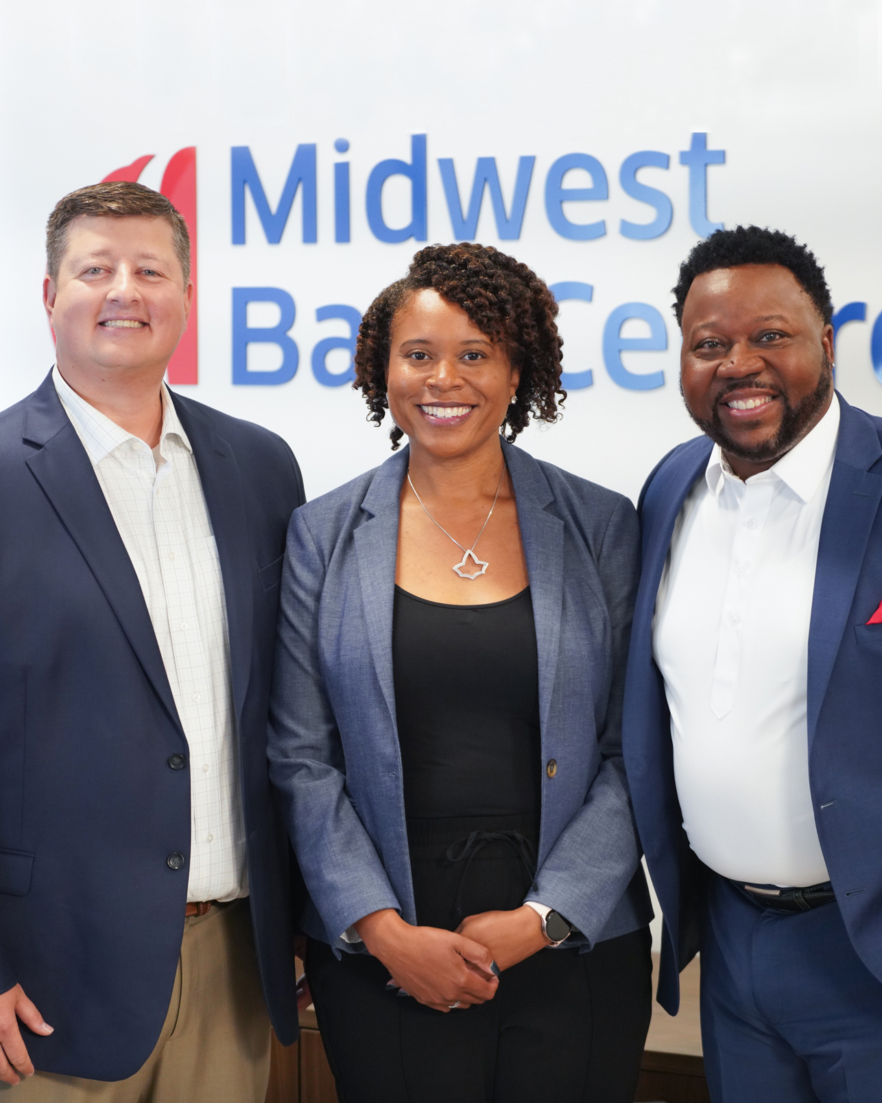 Wes Burns, Ashley O'Neal and Orv Kimbrough, Midwest BankCentre